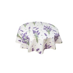 Fata de masa rotunda Bosfor Decor, Model Lavanda, Bumbac teflonat