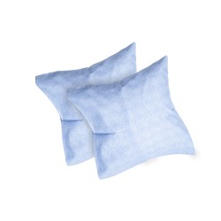 Set 2 fete de perna Bosfor Decor, Unicolor, Policoton, Albastru deschis, Dimensiune 40 x 40 cm